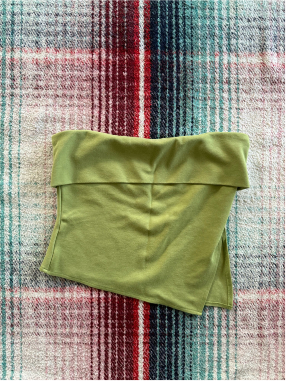 Georgie Green Asymmetrical Tube Top S